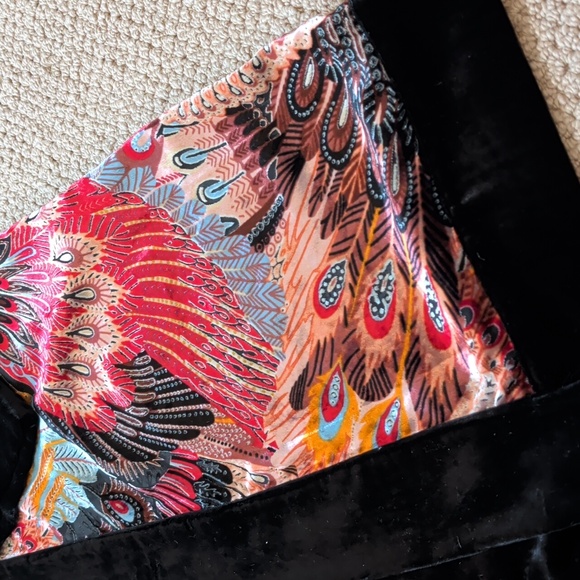 Chico’s Travelers Velvet Peacock Kimono Size L/XL - Picture 13 of 14